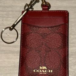 Red coach lanyard