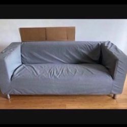Orange Couch With Grey Cover Price Is Firm 
