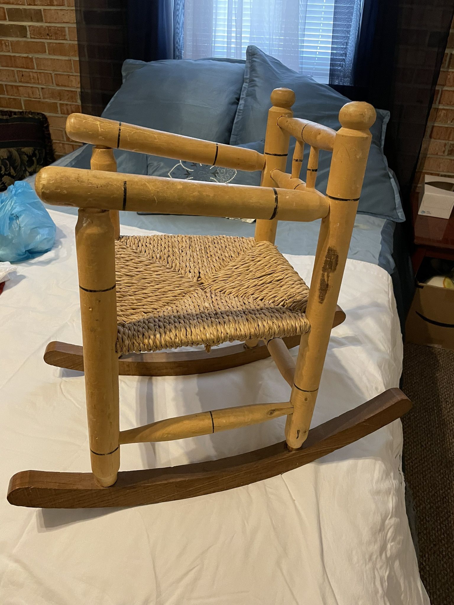 Child’s Rocking Chair Wood Plant Holder