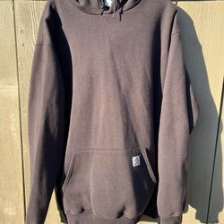 Vintage Carhartt Black K121 Pullover Mens Work Hoodie Sweatshirt 2XL XXL