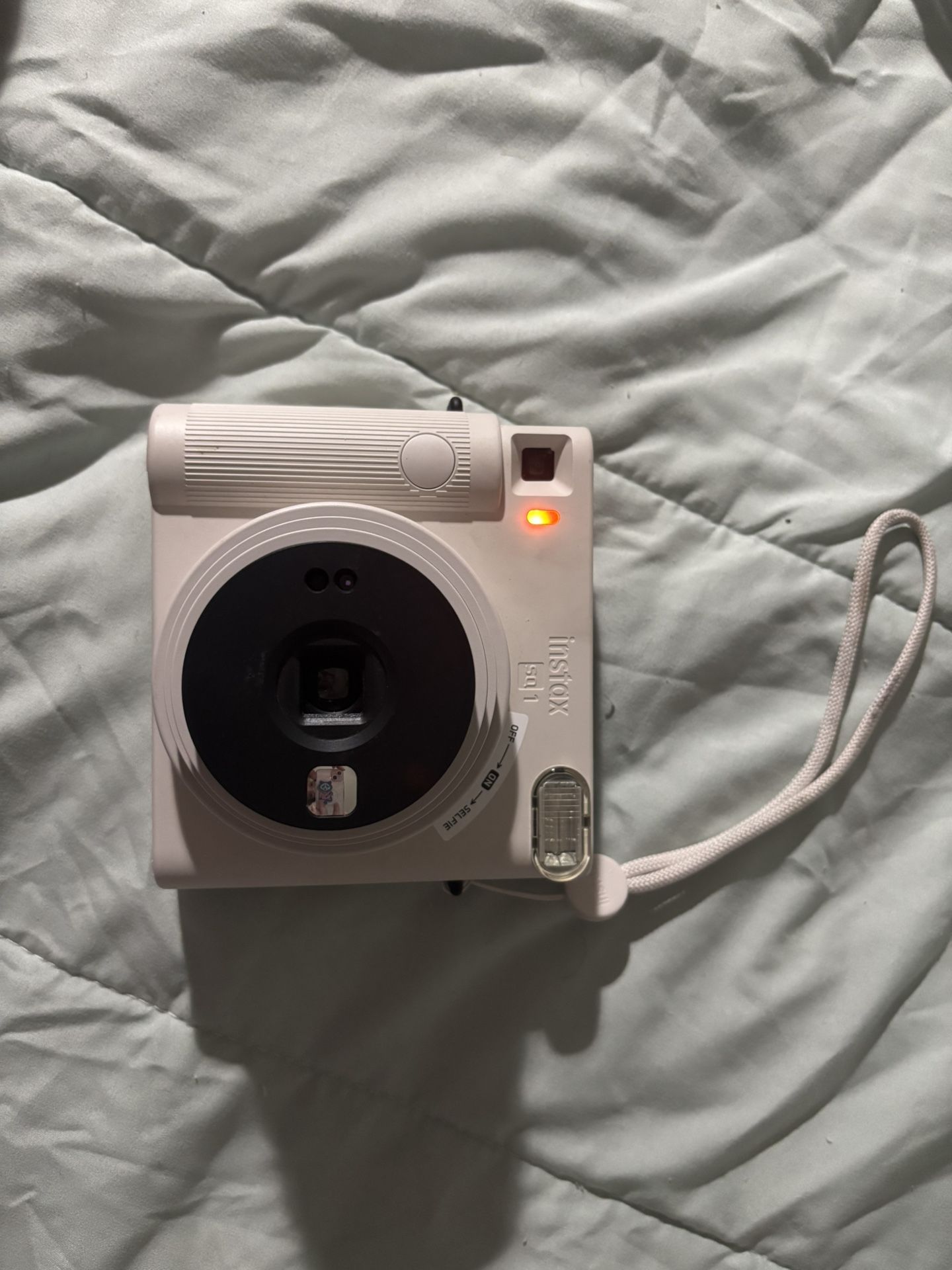 White Fujifilm Instax Square Film Camera