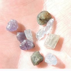 Tanzanite,  Emerald, Aquamarine ROUGH LOOSE GEMSTONE BUNDLE 5PCS. EACH