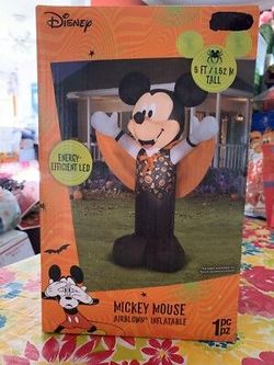 Disney Airblown Inflatable Mickey Mouse as Vampire, 3.5 ft Tall, Black