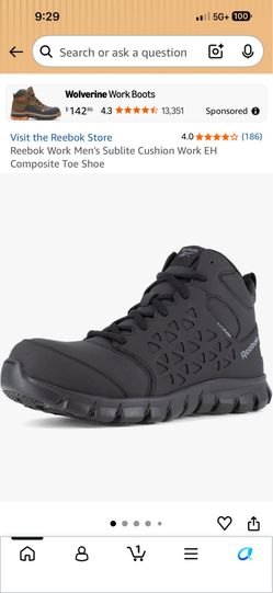 Reebok Exofuse flex fit Saftey shoes size 12