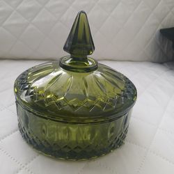 Vintage glass candy dish
