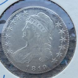 United States 1819 Capped Bust Half Dollar Silver Coin