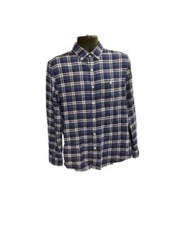Men's Vineyard Vines Blue & White Plaid Button Down Shirt Size M