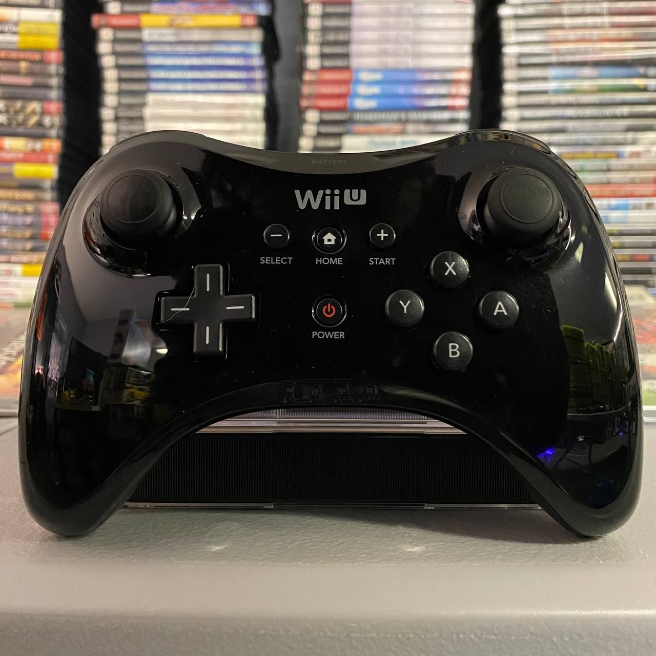 *TESTED* Nintendo Wii U Wireless Pro Controller Black WUP-005 w/ Charger