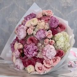 Peony Mixed Bouquet Peonias Ramo Mixto 