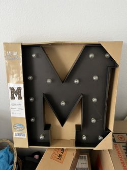 Light Up M Sign