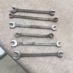 Six Vintage Small Wrenches