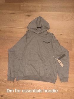 Dark grey essentials hoodie
