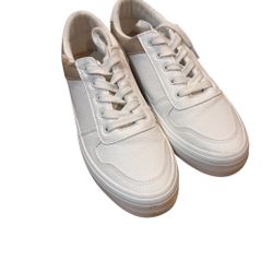 Nautica Women's Grelle White Fashion Sneaker Size 9.5 Shoes Lace Up Flats Taupe