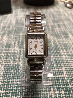 Carriage By Timex Watch Women Gold Silver Stretch Band New  display picture 2