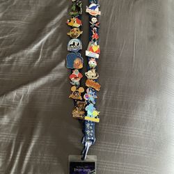 Disney Pin Necklace, Each Pin $15 Or Whole Necklace For $70
