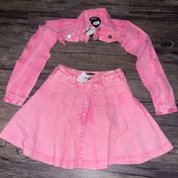 Fashion Nova Girls 2 Piece Skirt Set