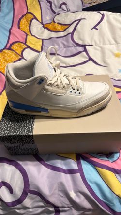 Air Jordan 3 White Blue Sneakers