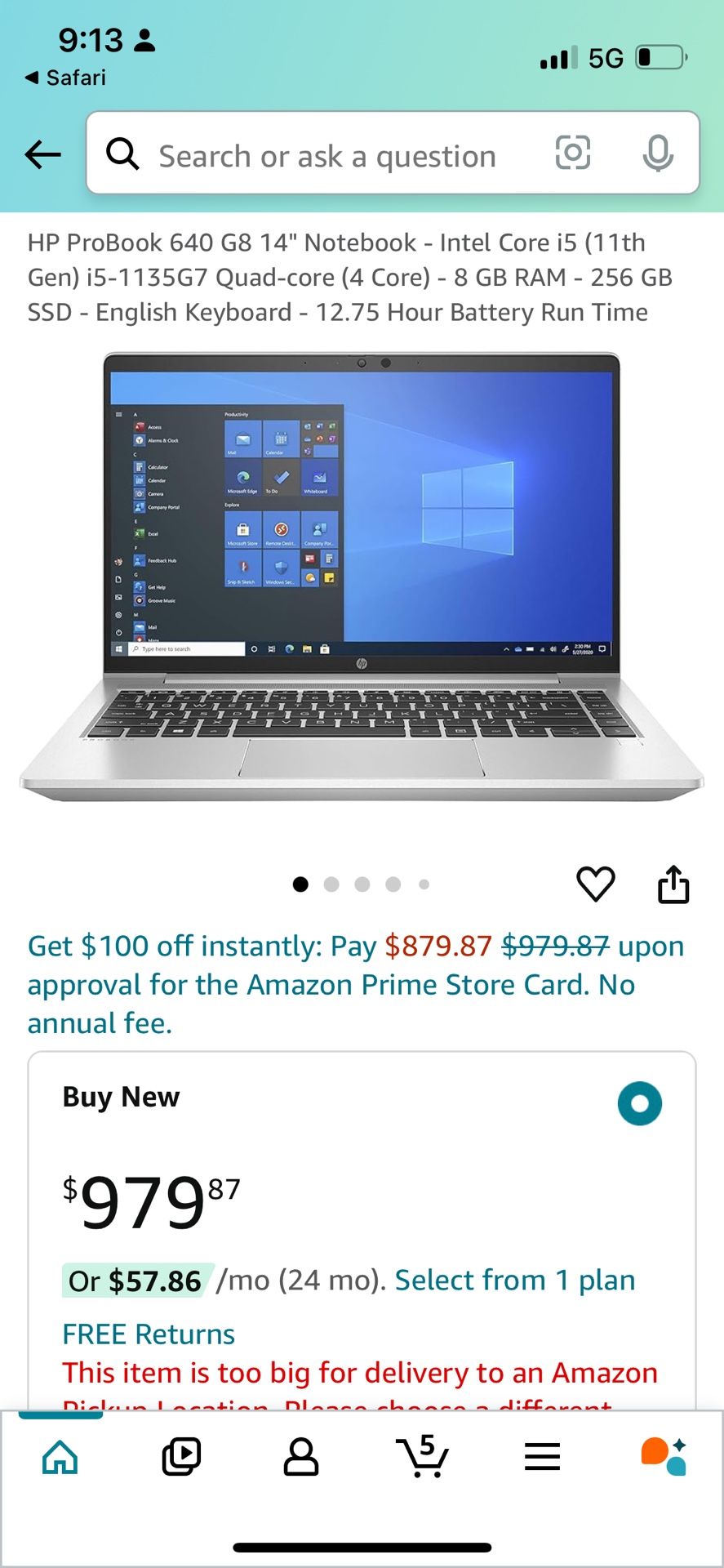 Hp Pro book 640 G8 256gb