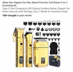 Ufree 3-in-1 Hair Clipper Beard Trimmer Grooming Kit