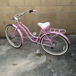 Pink Schwinn Beach Cruiser