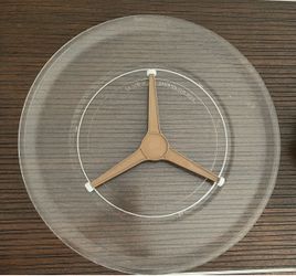 Large, 16” Microwave glass turntable plate with roller