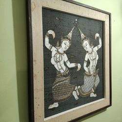 70's Style Thai Sand Painting 2ftx 2ft 