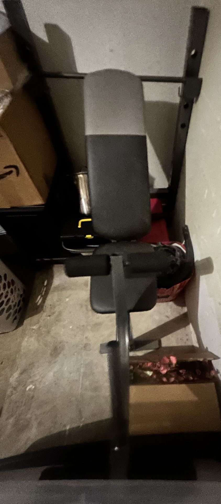 Weight  Bench With Free Weights