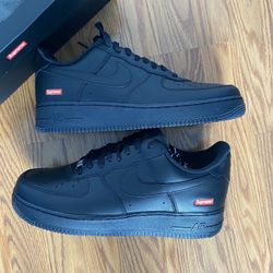 Supreme x Nike Air Force 1 “Black” Size 12M Brand New