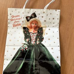 Vintage 1995 Barbie Holiday Hallmark Gift Bag