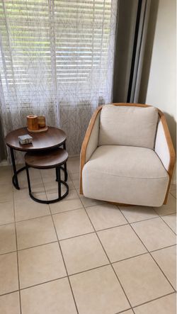 Modern Accent Chair with Wood Frame