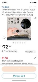 TYNEGH mini wireless camera 1080p.