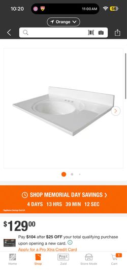 Glacier Bay Newport 37 in. W x 22 in. D Cultured Marble White Round Single Sink Vanity Top in White