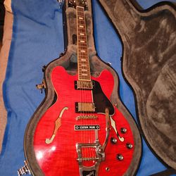 Epiphone Marty Schwartz ES‐335 – Mint / Unplayed – Bigsby Upgrade – With Case – $950