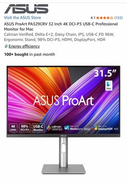 ASUS ProArt 32” 4K Professional Monitor – Open Box / Used Once