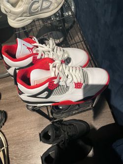 Jordan 4 White Red Size 10