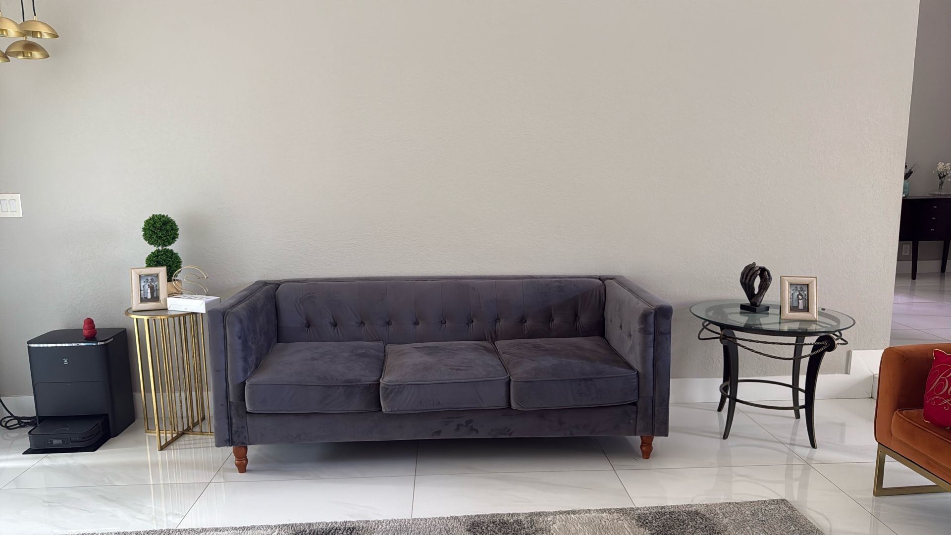 Gray Microfiber Sofa