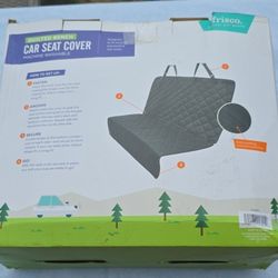Frisco Quilted Bench Car Seat Cover for Dogs Standard Oxford Polyester Black
