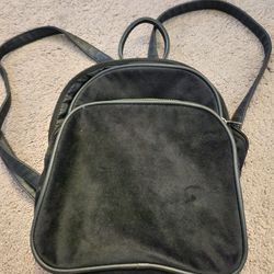 Black Plush Backpack 
