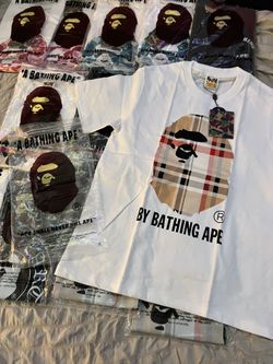 bape x burberry white