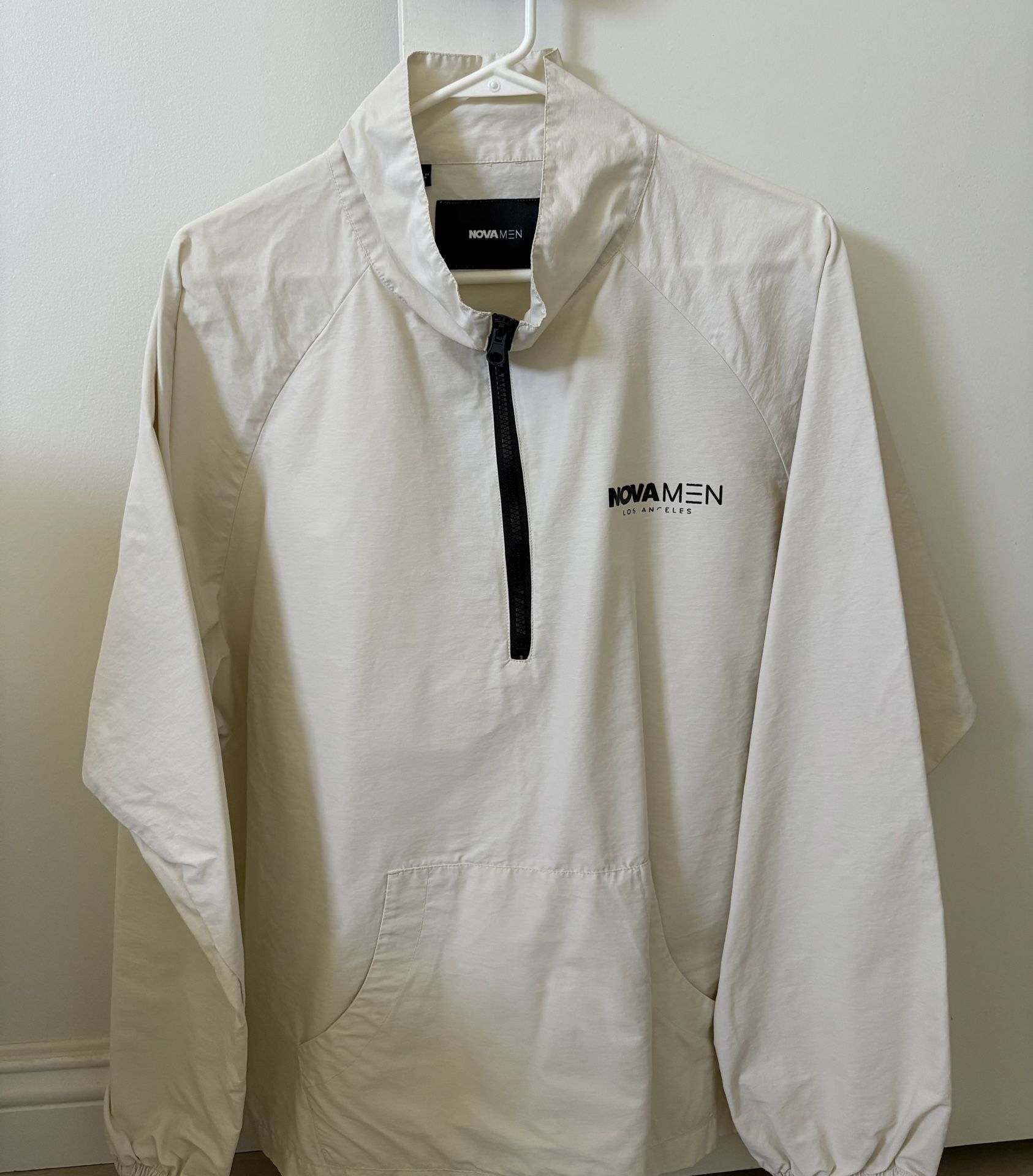Men’s Fashion NovaMEN Anorak – Off White (Size Medium)