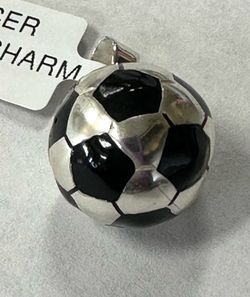 Sterling Silver Soccer Ball Charm