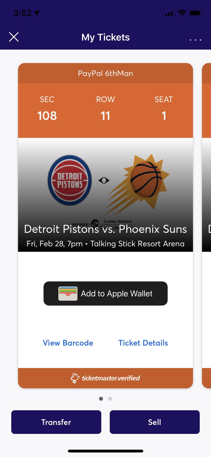 Phoenix suns vs Detroit Pistons tickets