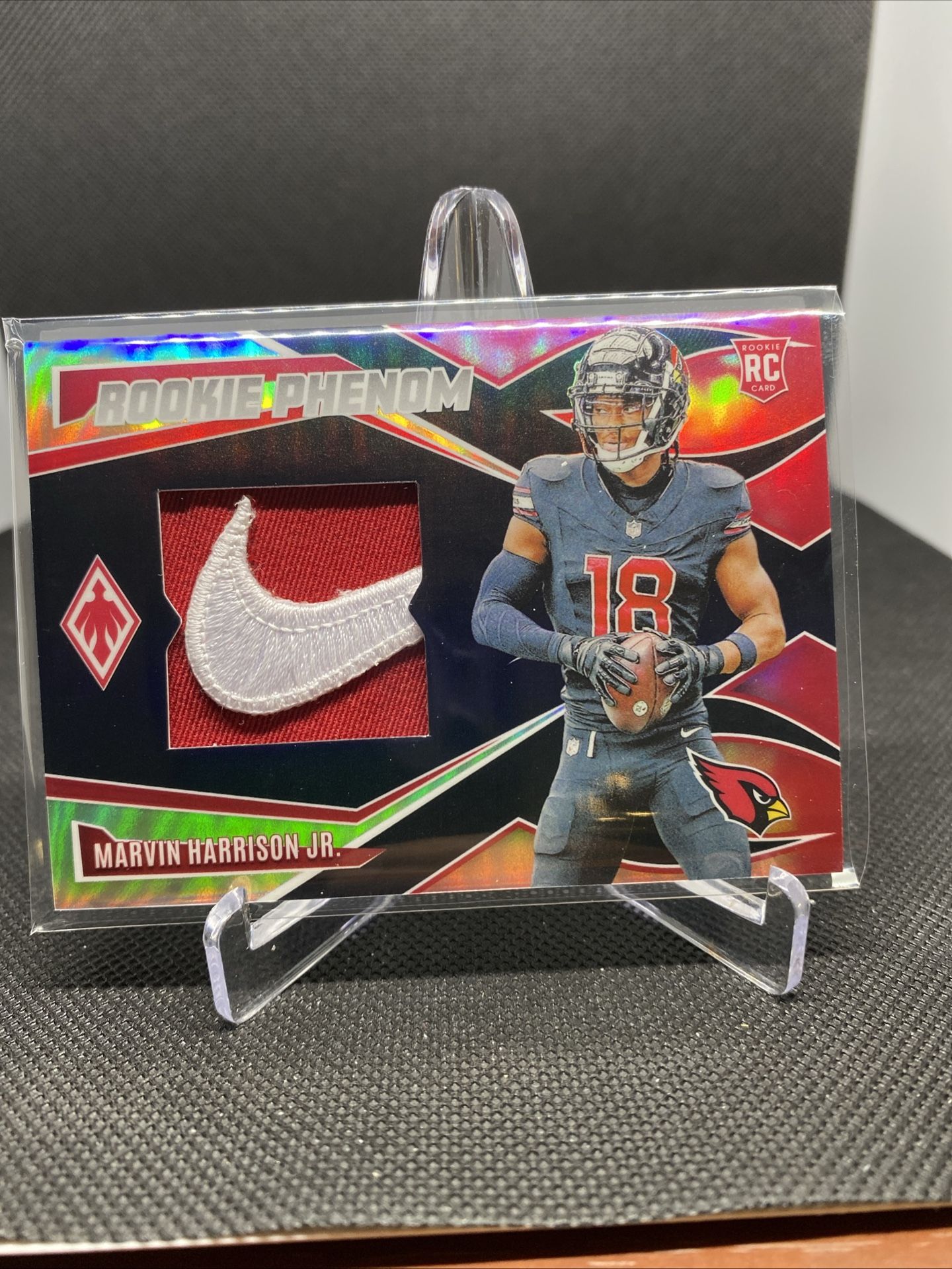 2024 PANINI PHOENIX MARVIN HARRISON JR. ROOKIE PHENOM NIKE SWOOSH RC MEM. 3/3