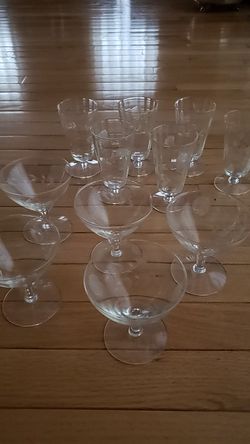 2 Sets Antique Glasses