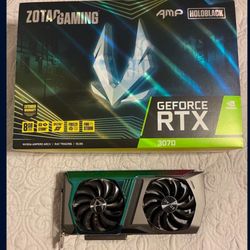 ZOTAC GAMING AMP HOLO BLOCK RTX 3070 OC GAMING GPU GRAPHICS CARD