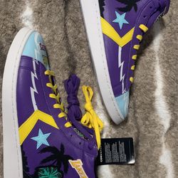 Limited Edition ‘L A LAKERS Converse Pro Leather Hi