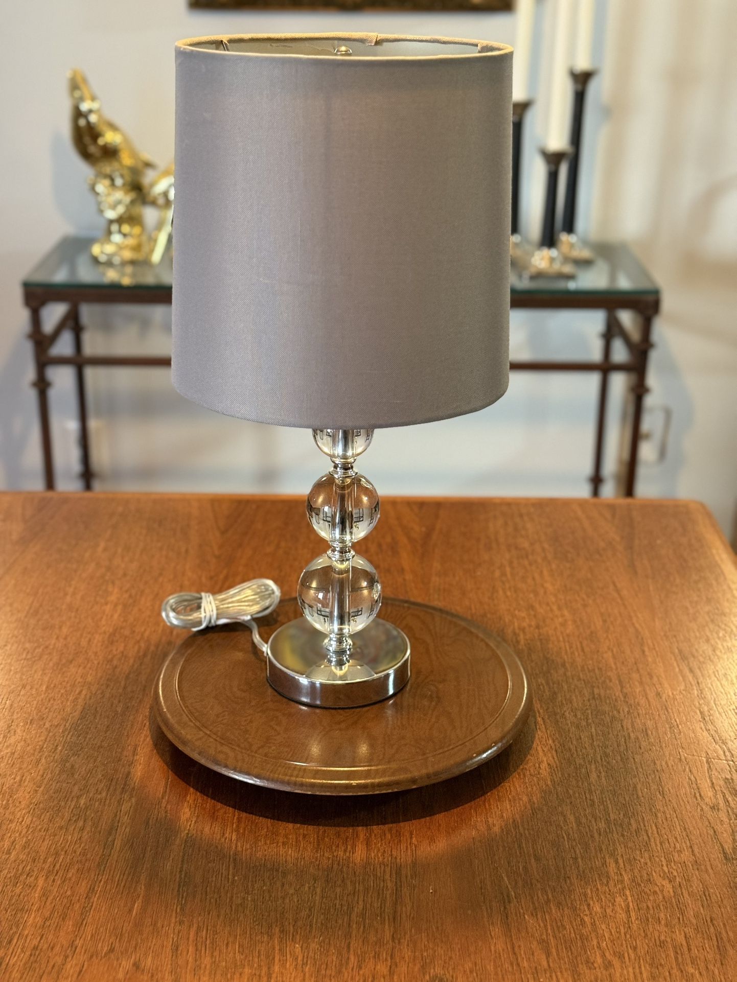 Vintage stacked glass ball table lamp. 20β