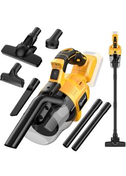 New-Handheld Cordless Vacuum, Compatible with Dewalt 20V Battery, Handheld Vacuum Cleaner with Washable HEPA Filter, Powerful Suction Cleaner for Car,