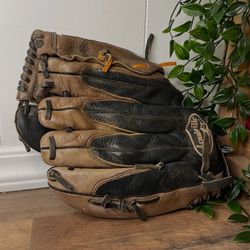 Louisville Slugger Black & Tan Catcher’s Mitt Baseball Glove - Adult Size - Vintage 