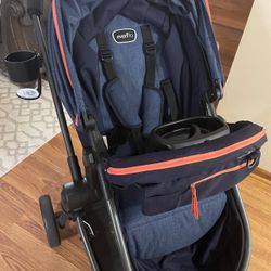 Baby Stroller - Evenflo Stroller & Car Seat - Pivot Vizor Travel System with Lite Max Infant Car Seat